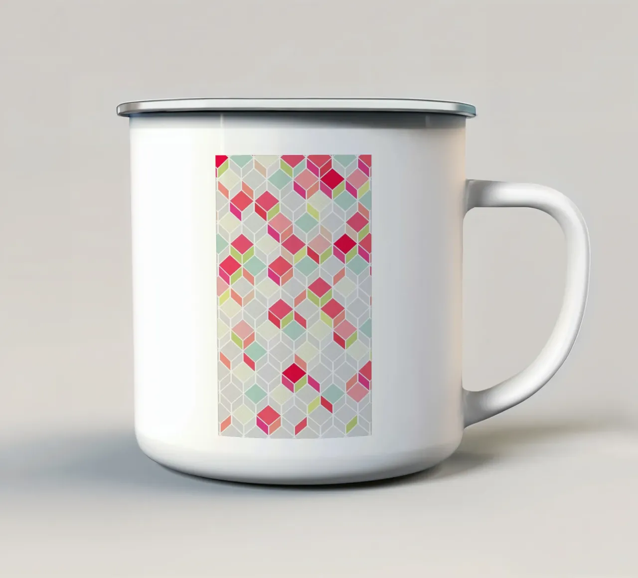 Cube Pink tazza in smalto da Kind of Style