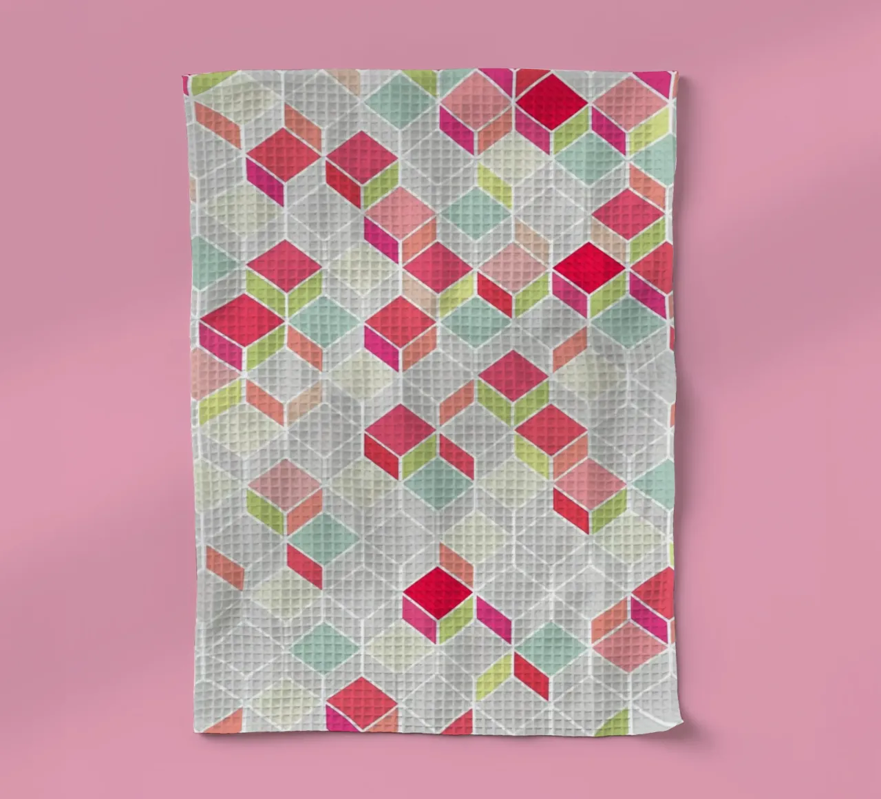 Cube Pink canovaccio da cucina da Kind of Style