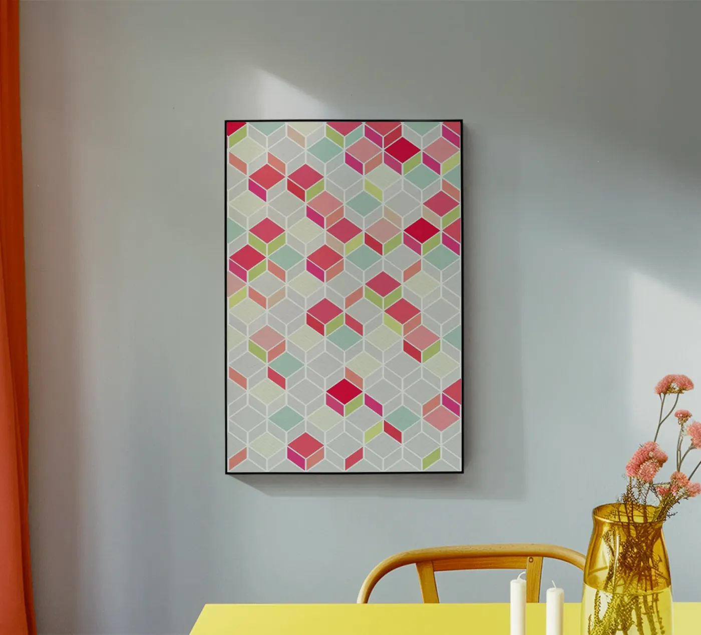 Cube Pink Acryl-Glas von Kind of Style