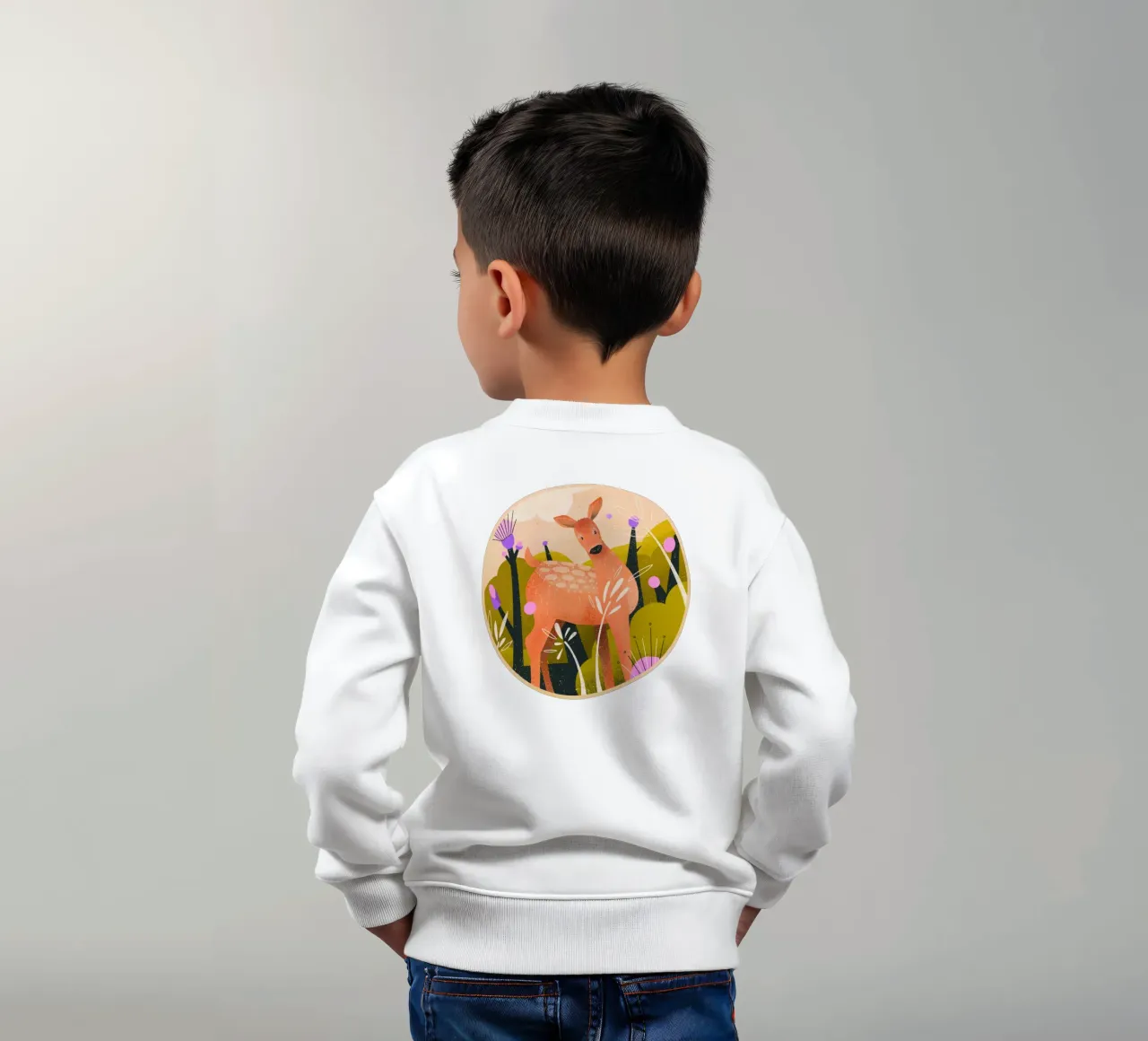 Cervi stupiti in giardino felpa bambino da Bold & Beautiful