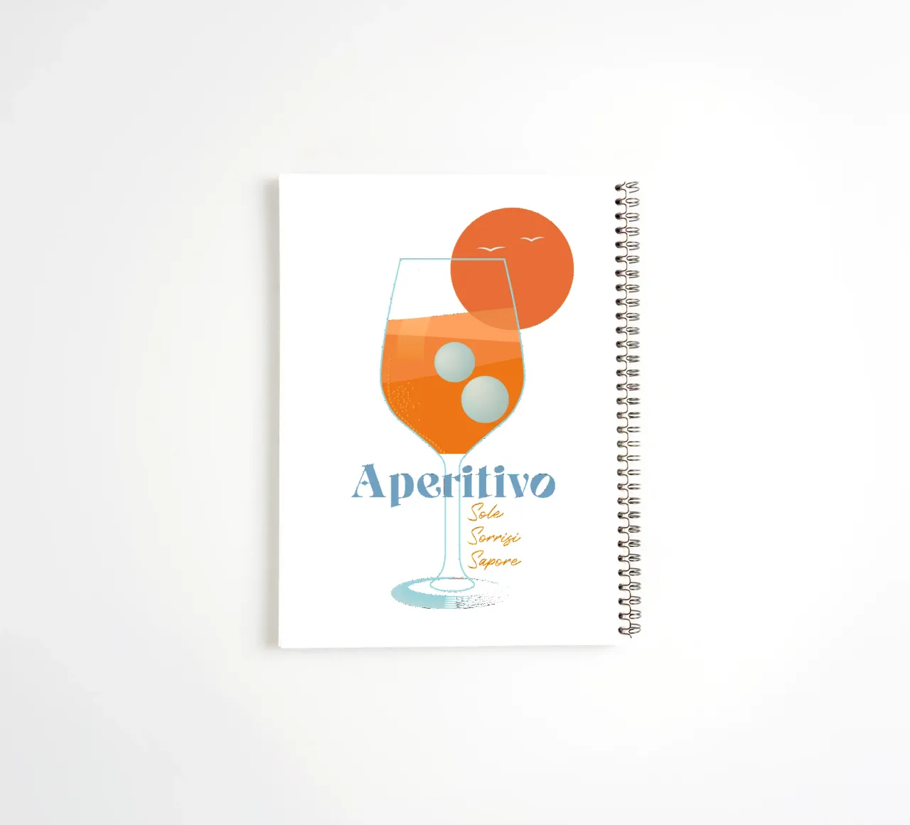 Aperitif by the sea spiral notebook by pierosvisuals