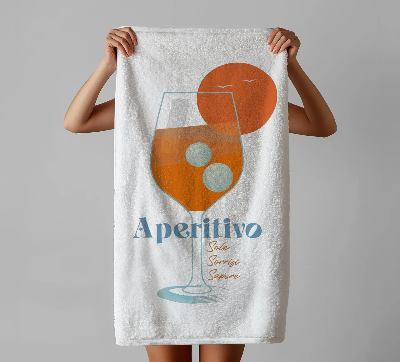 Aperitivo in riva al mare asciugamano da bagno da pierosvisuals