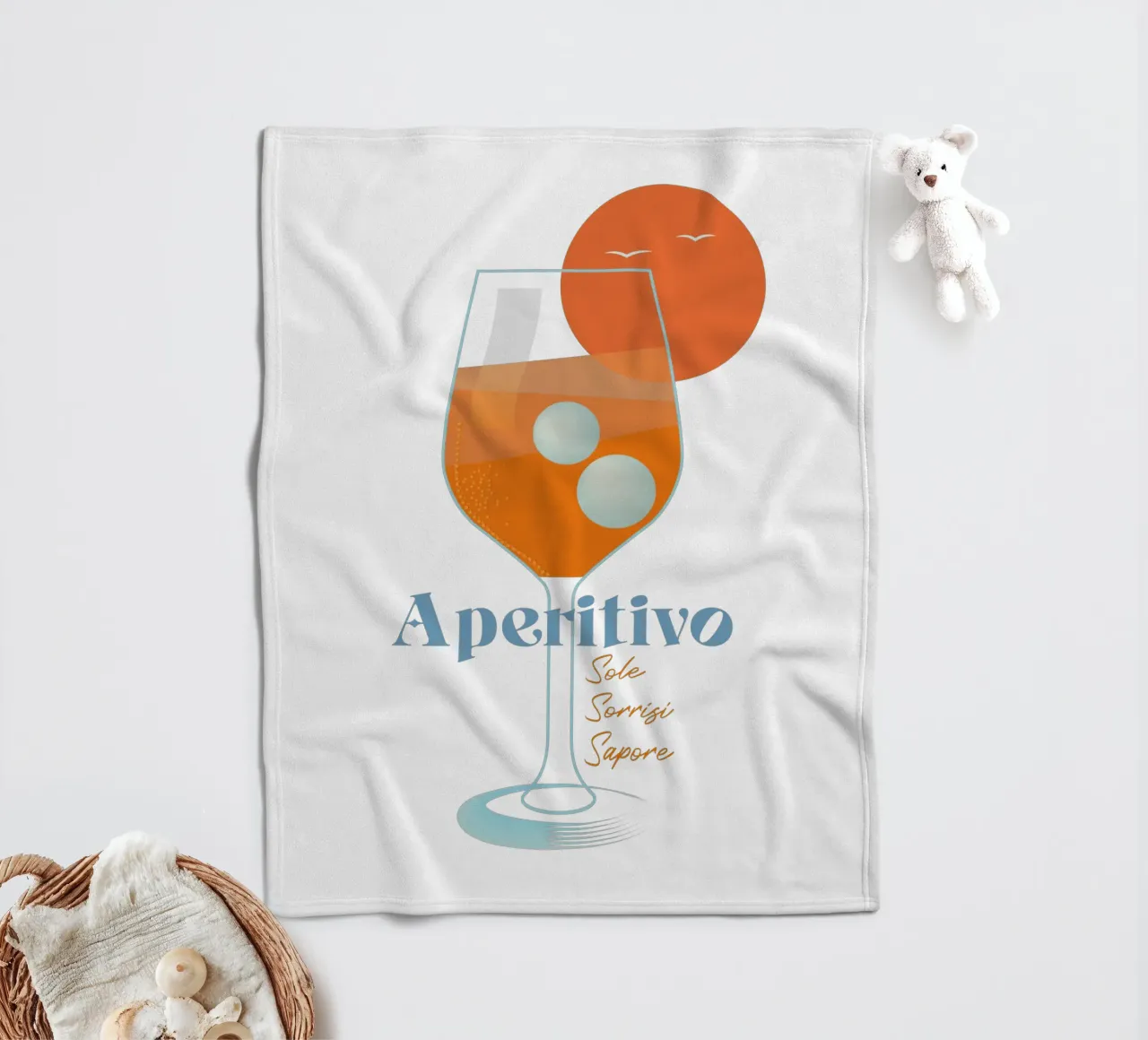 Aperitivo in riva al mare coperta in pile da pierosvisuals