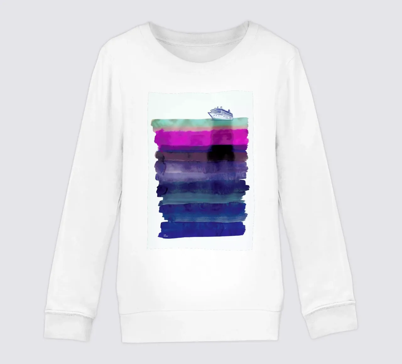 Silent Sea kids sweatshirt by Liga Kitchen
