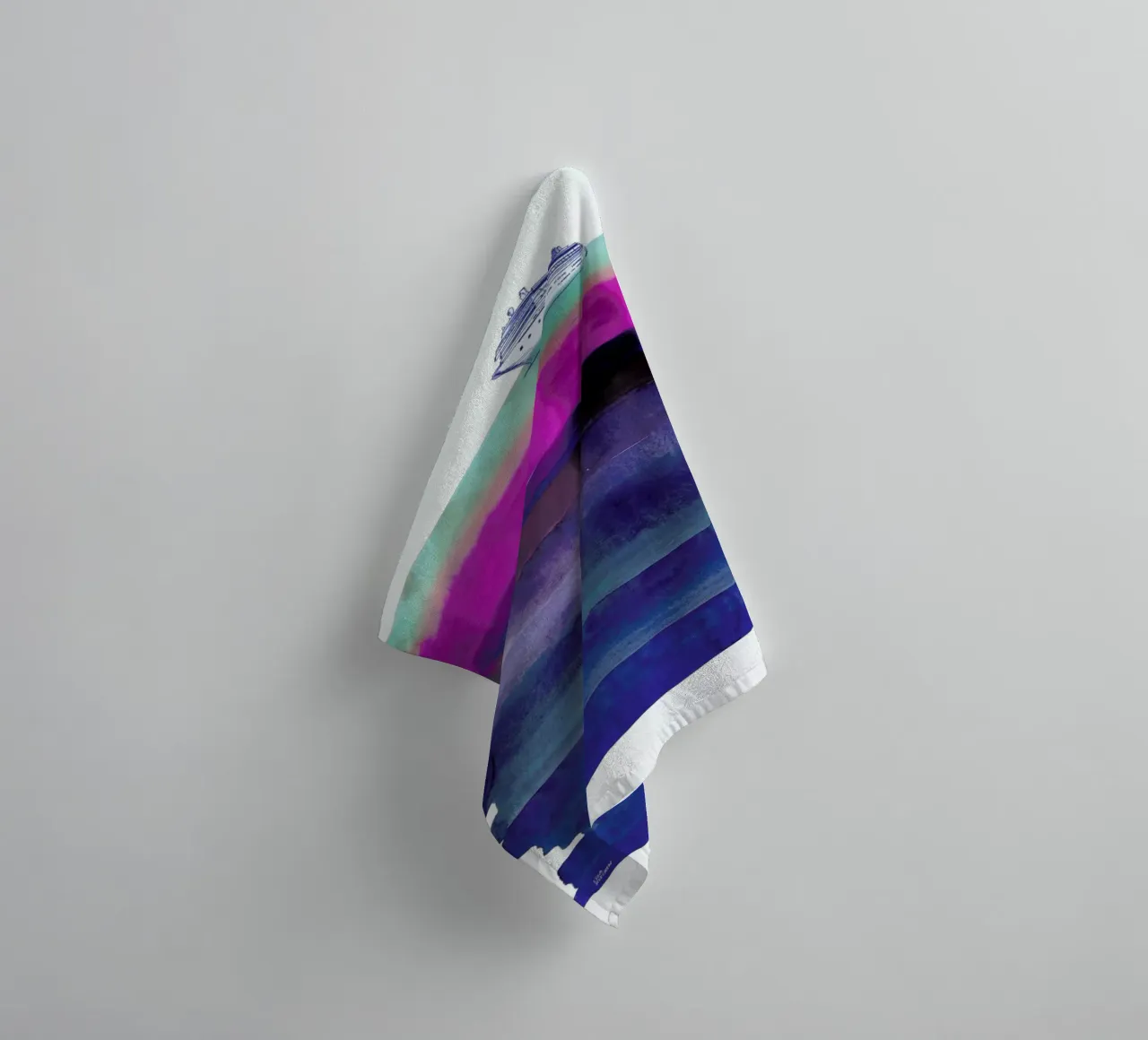 Silent Sea towel by Liga Kitchen