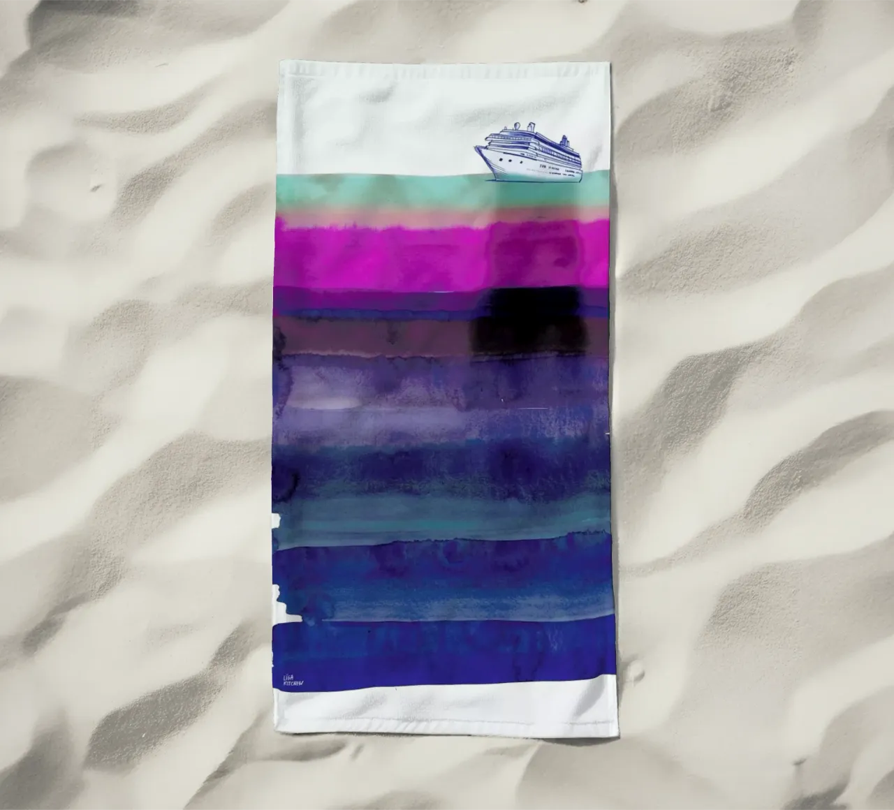 Silent Sea strandhanddoek van Liga Kitchen