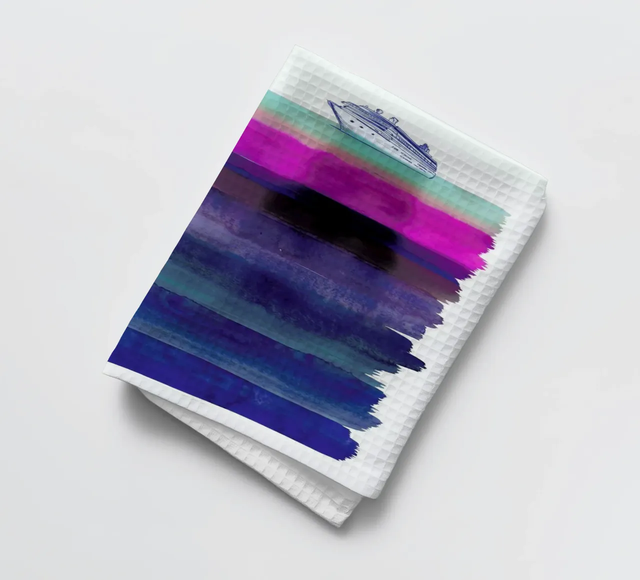 Silent Sea tea towel by Liga Kitchen