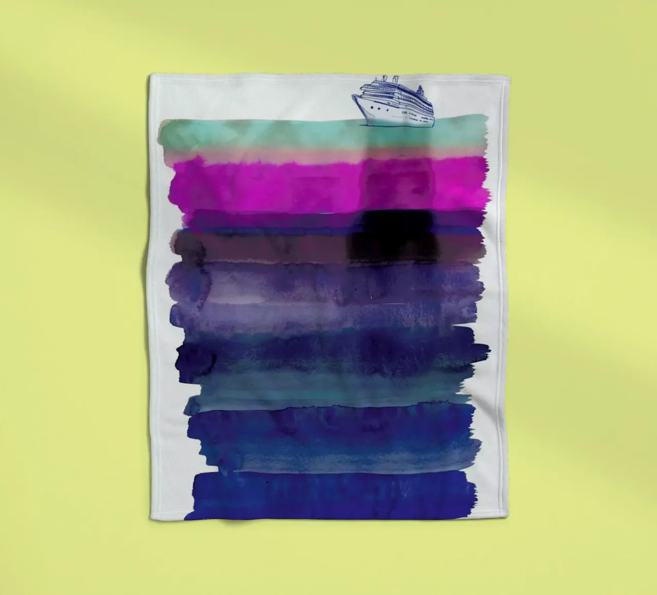 Silent Sea fleece blanket by Liga Kitchen