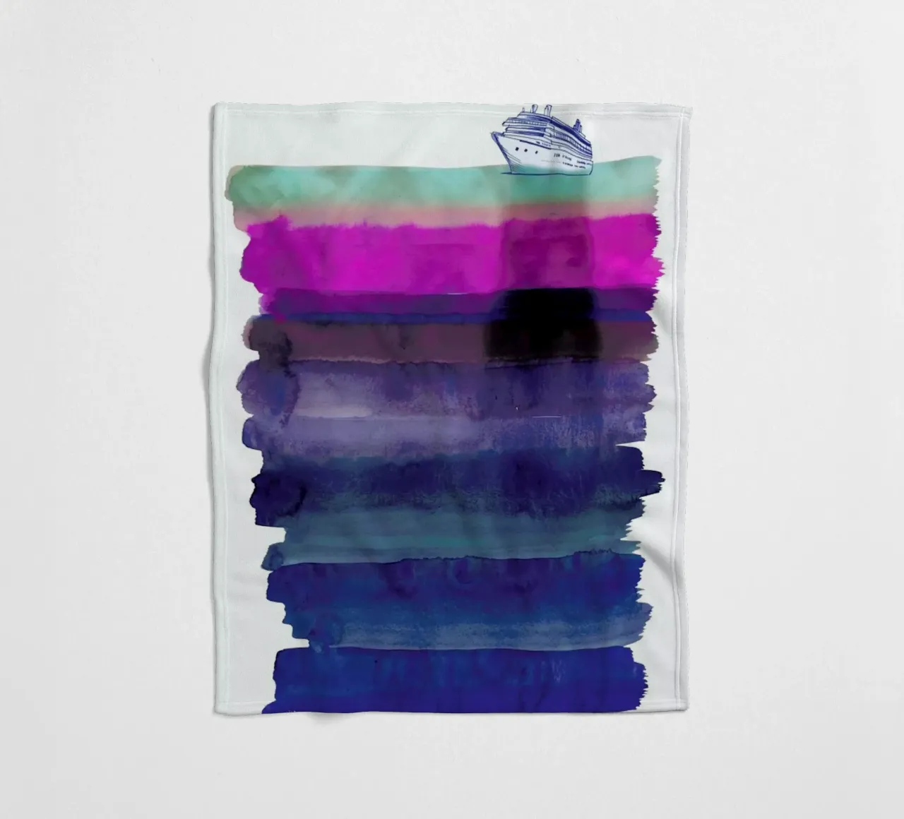 Silent Sea fleece blanket by Liga Kitchen