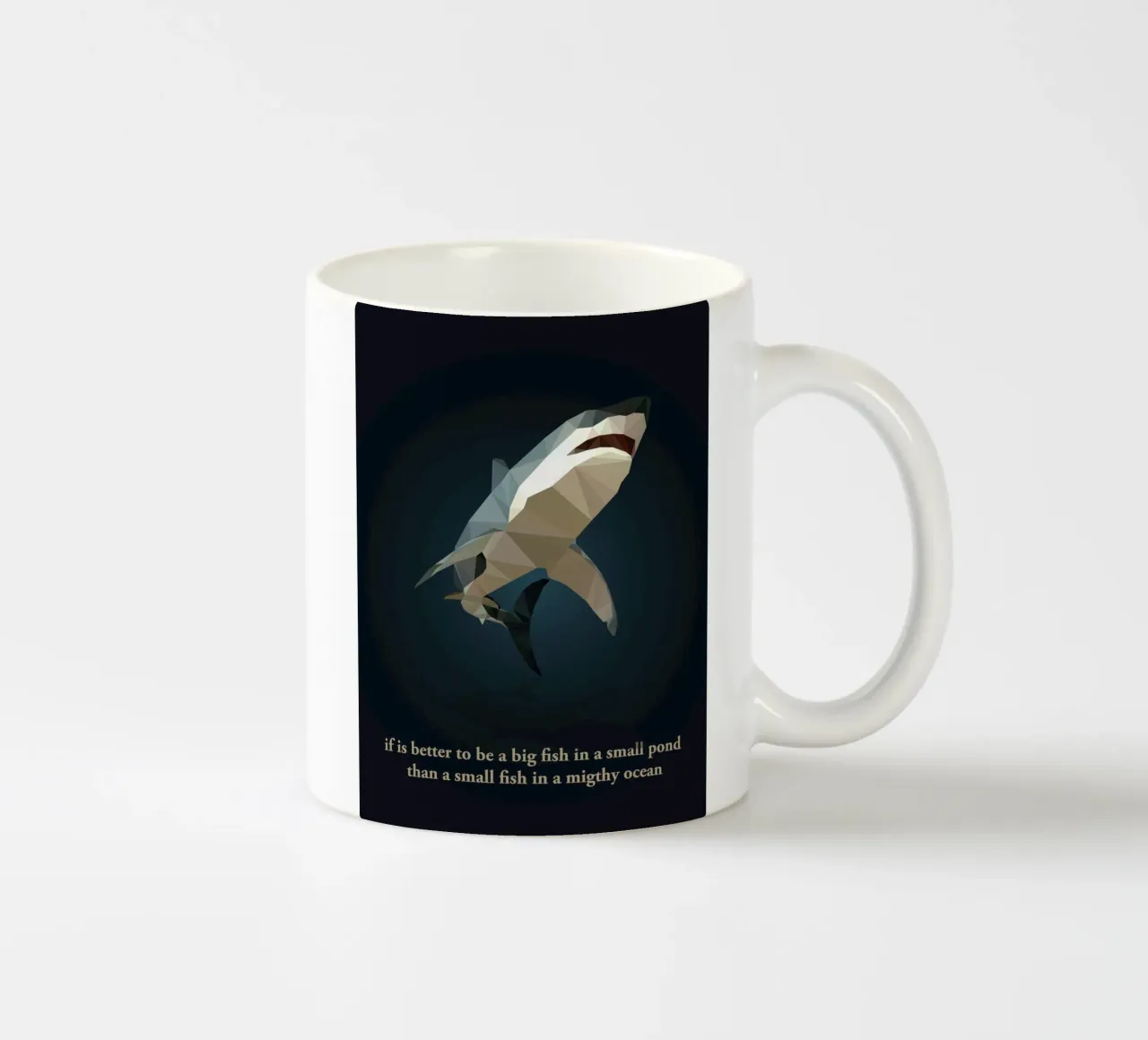 Motivational words tazza in ceramica da Low poly art