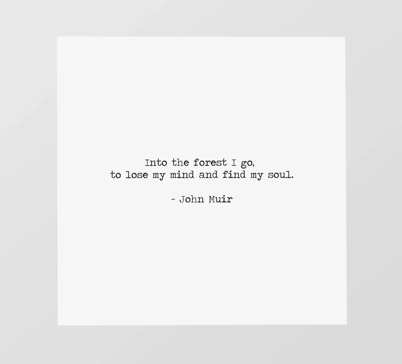 Nella foresta vado, per perdere la testa e ritrovare l'anima John Muir telo in pvc da Summer Soul Co. - Quotes