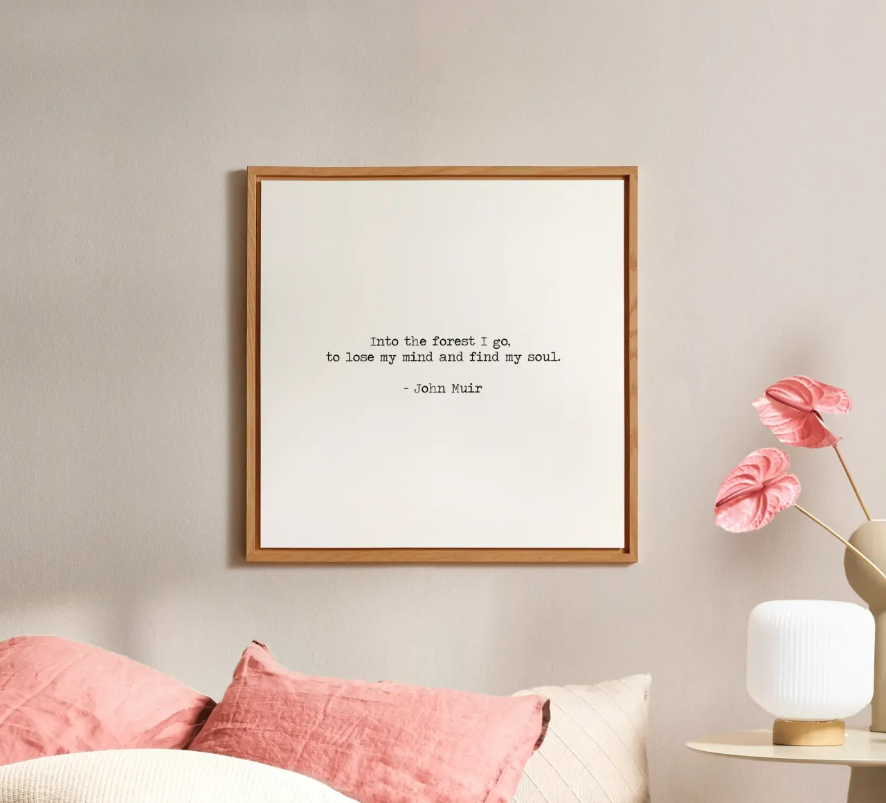 Nella foresta vado, per perdere la testa e ritrovare l'anima John Muir alluminio dibond da Summer Soul Co. - Quotes