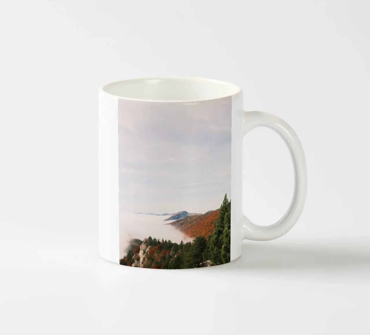 Misty Mountain View in Autumn tazza in ceramica da FujiSwiss