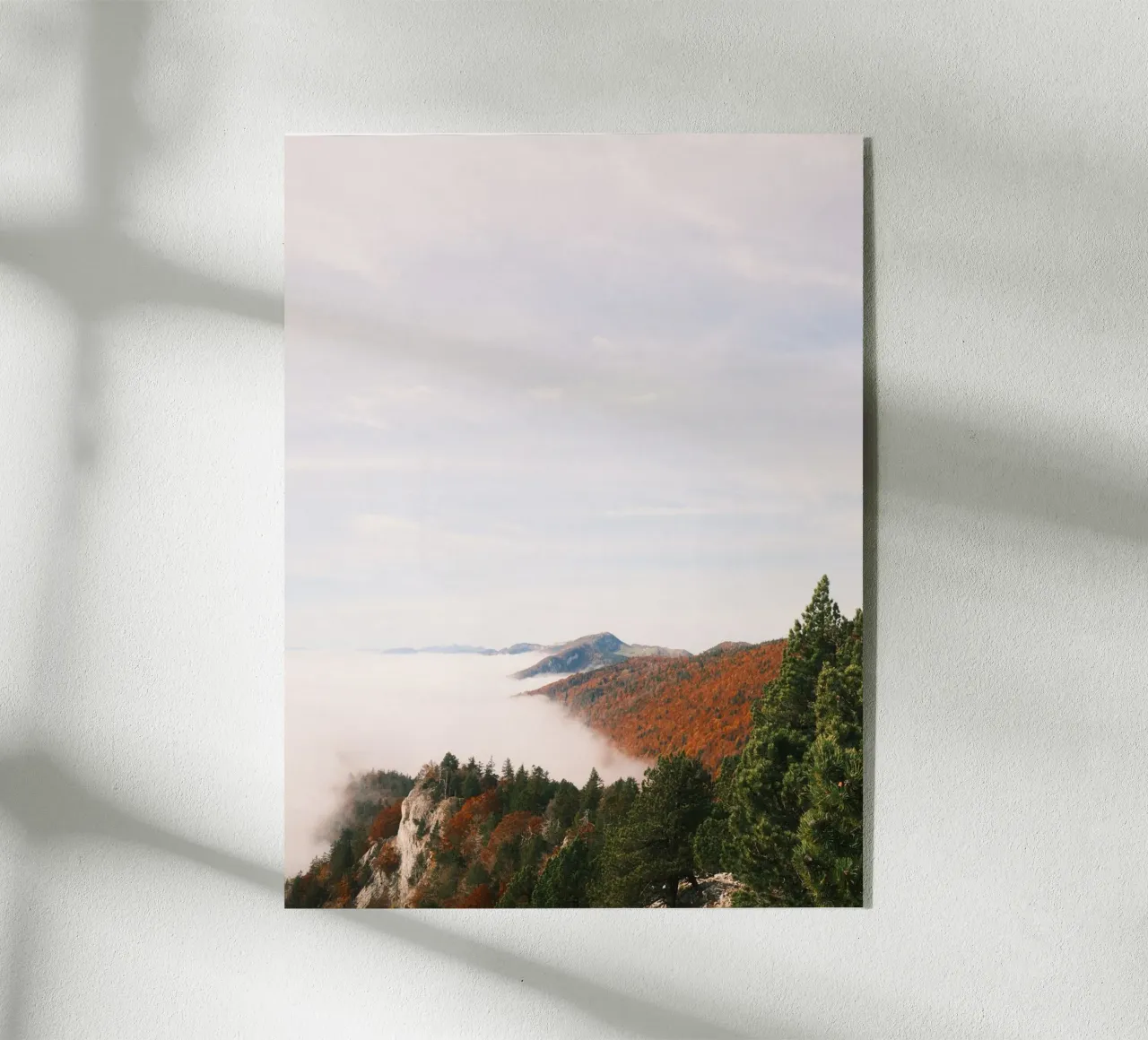 Misty Mountain View in Autumn plexiglass da FujiSwiss