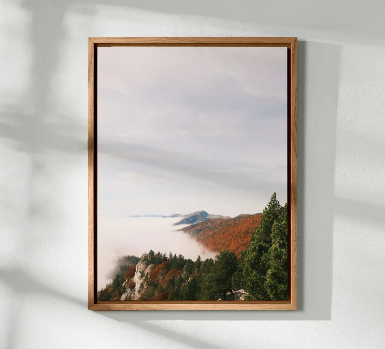 Misty Mountain View in Autumn alluminio dibond da FujiSwiss