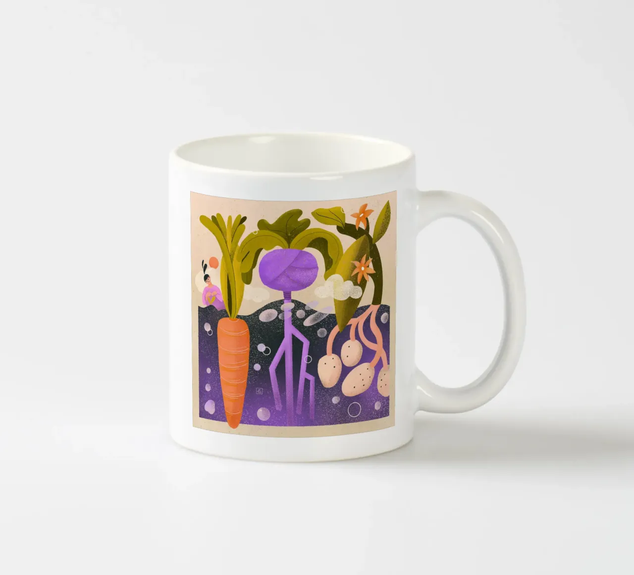 Donna nell'orto tazza in ceramica da Bold & Beautiful
