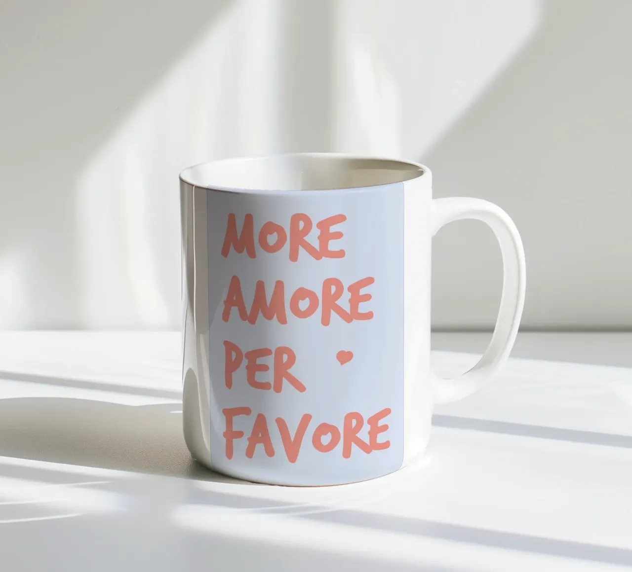 More Amore Per Favore ceramic mug by pierosvisuals