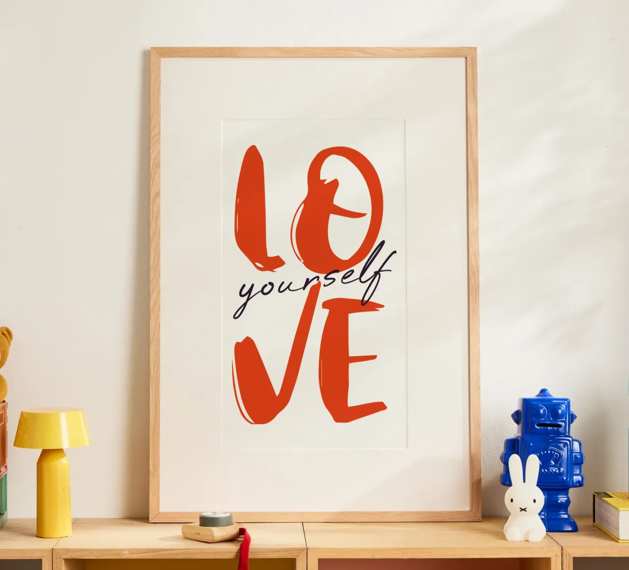 Love yourself - red poster da pierosvisuals