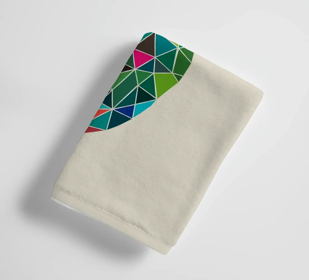 Geometric turtle - Colourful sea design towel by namosh