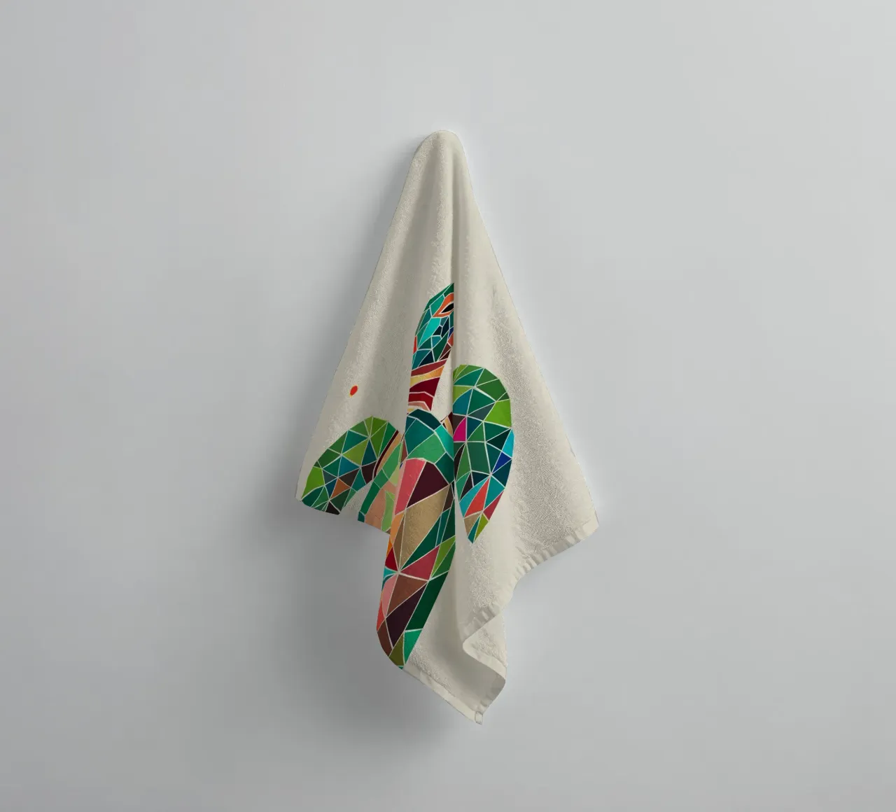 Geometric turtle - Colourful sea design towel by namosh