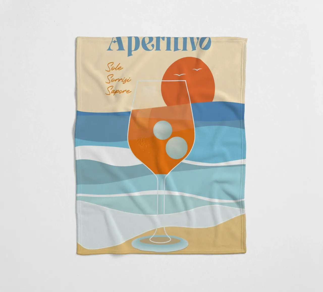 Aperitivo colorato in riva al mare coperta in pile da pierosvisuals