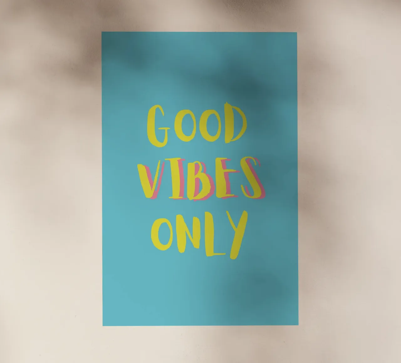 Good Vibes Only - Gelb Türkis pellicola backlit da pierosvisuals