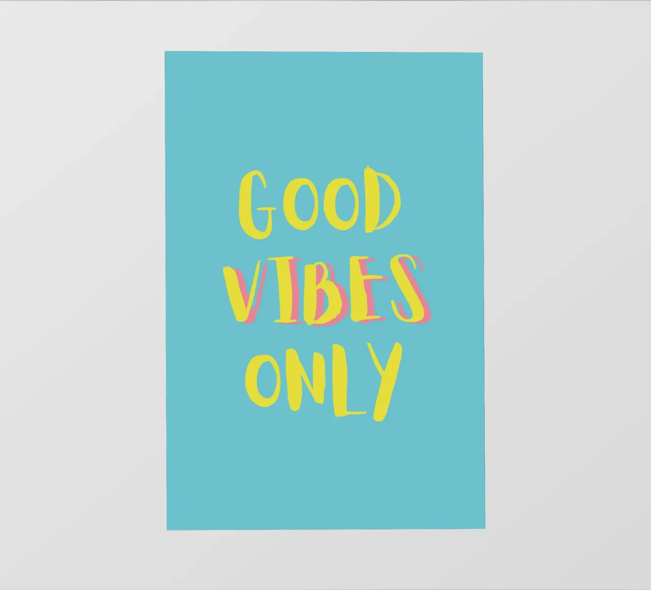 Good Vibes Only - Gelb Türkis telo in pvc da pierosvisuals