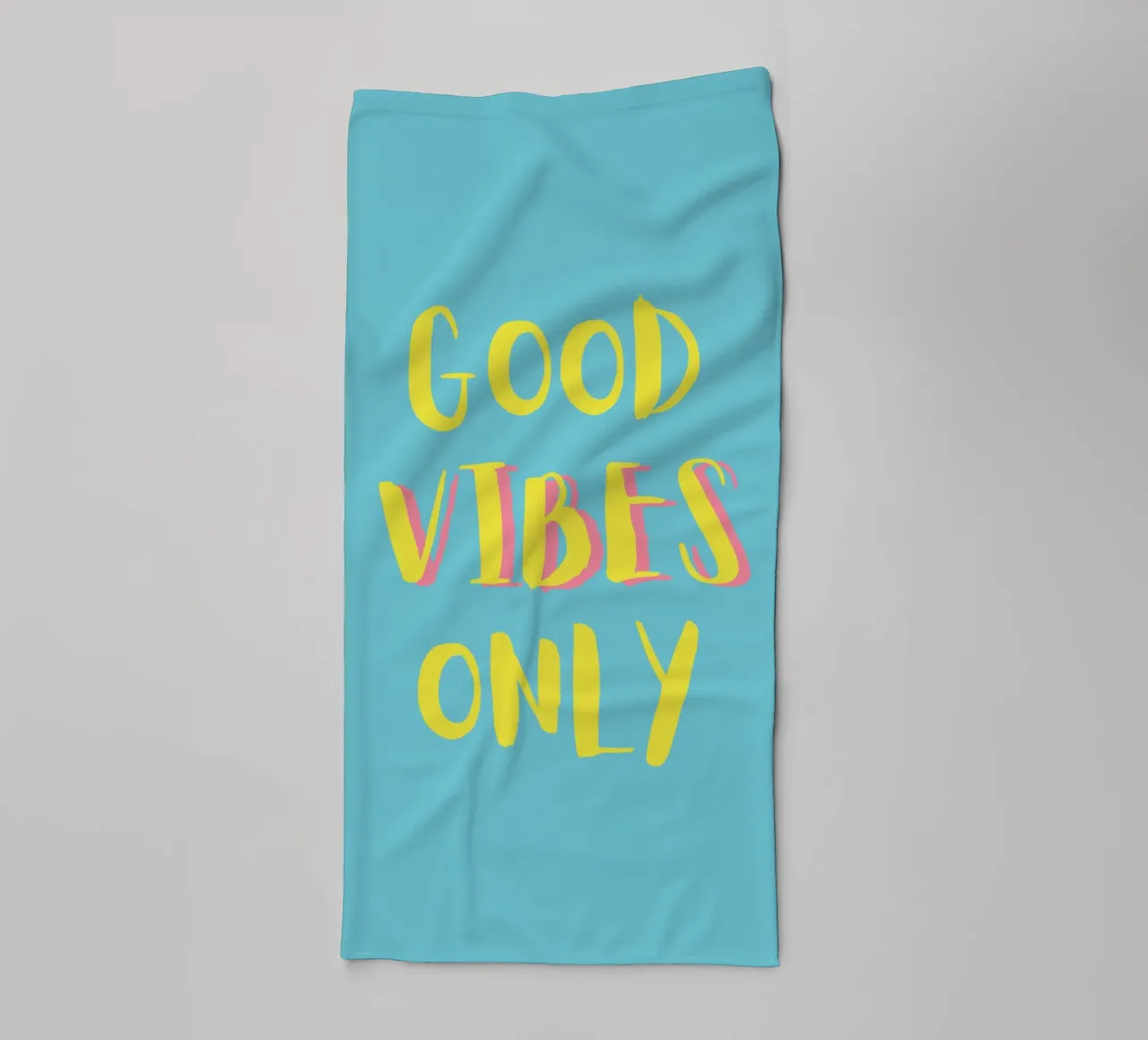 Good Vibes Only - Gelb Türkis asciugamano da bagno da pierosvisuals