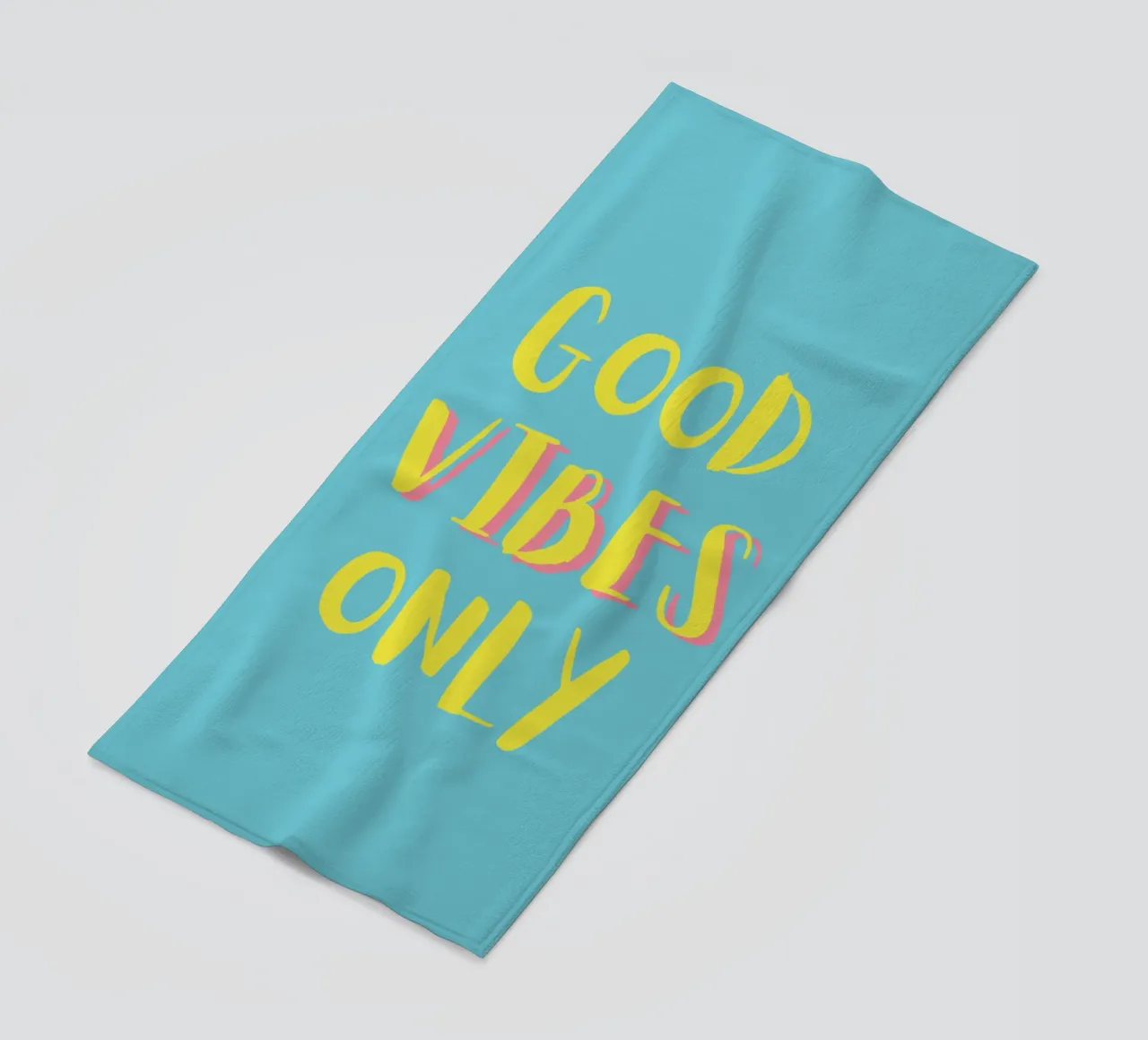 Good Vibes Only - Gelb Türkis telo mare da pierosvisuals