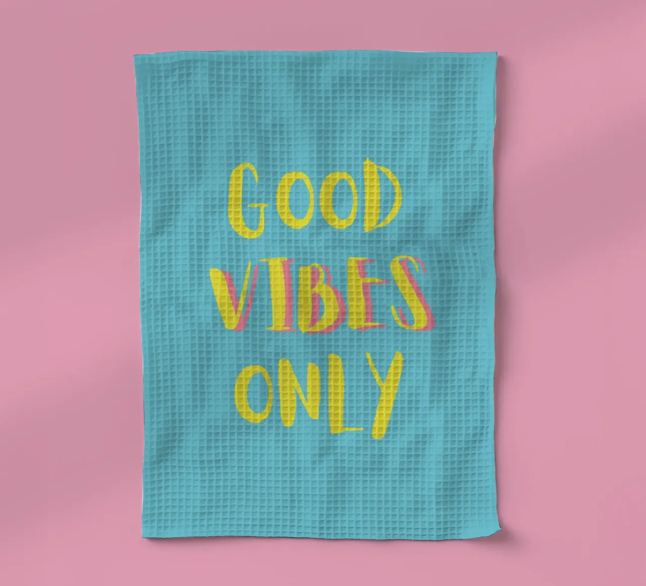 Good Vibes Only - Gelb Türkis canovaccio da cucina da pierosvisuals