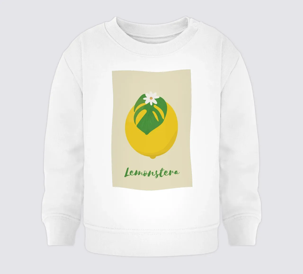 Monstera al limone felpa neonato da pierosvisuals