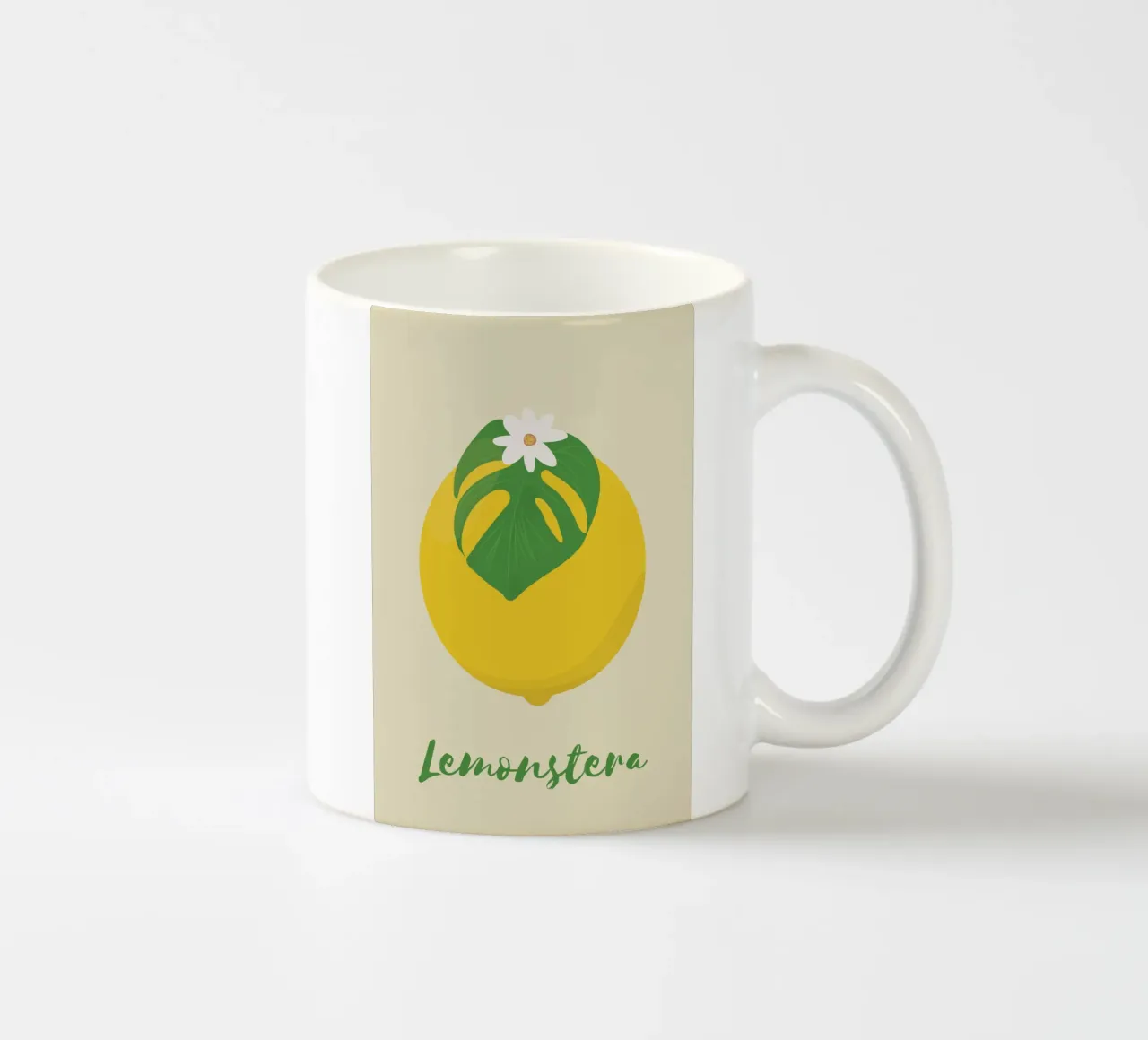 Monstera al limone tazza in ceramica da pierosvisuals