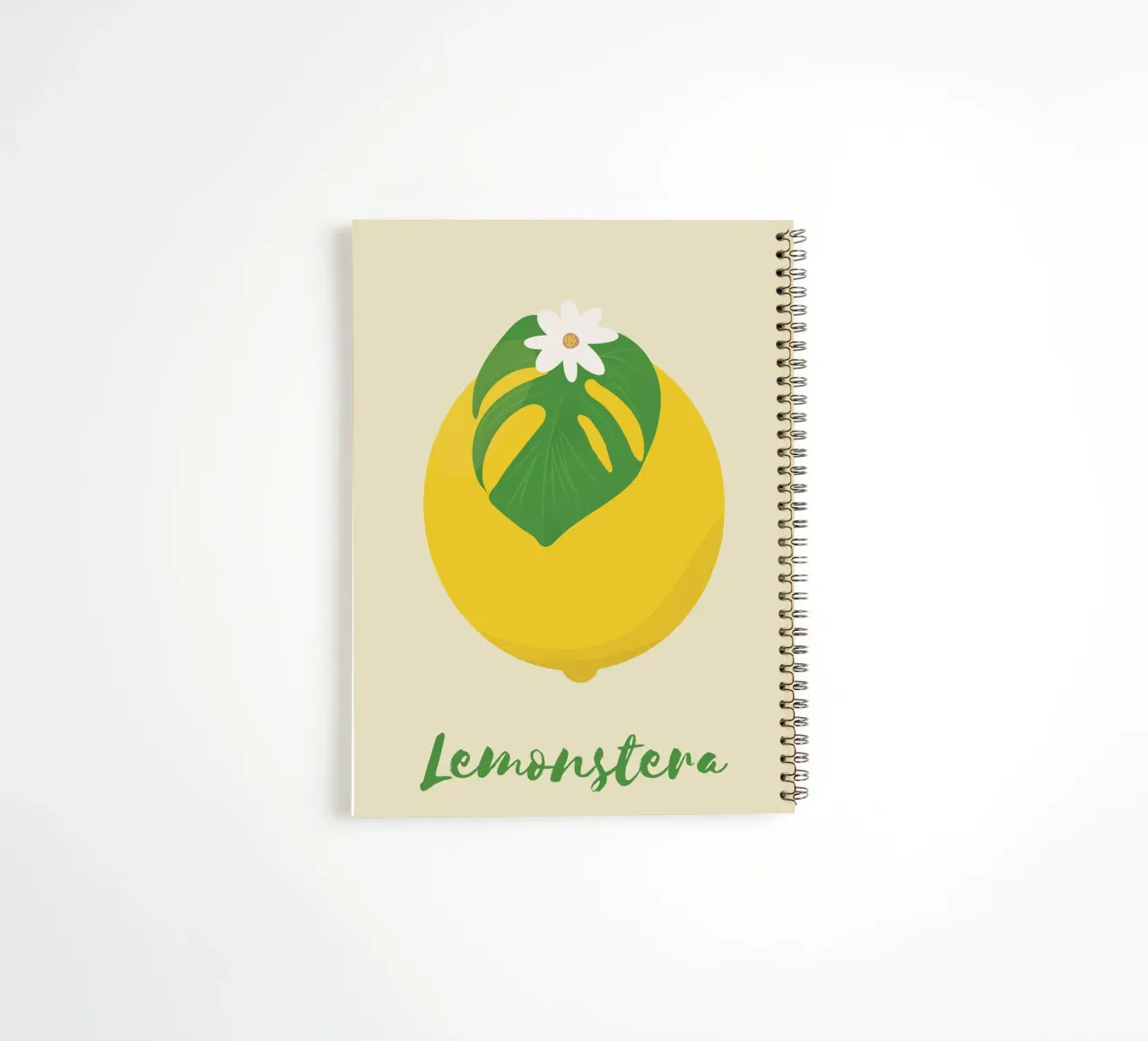 Zitrone Monstera Ringbuch von pierosvisuals