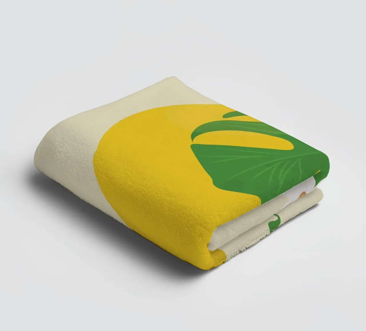 Zitrone Monstera Handtuch von pierosvisuals