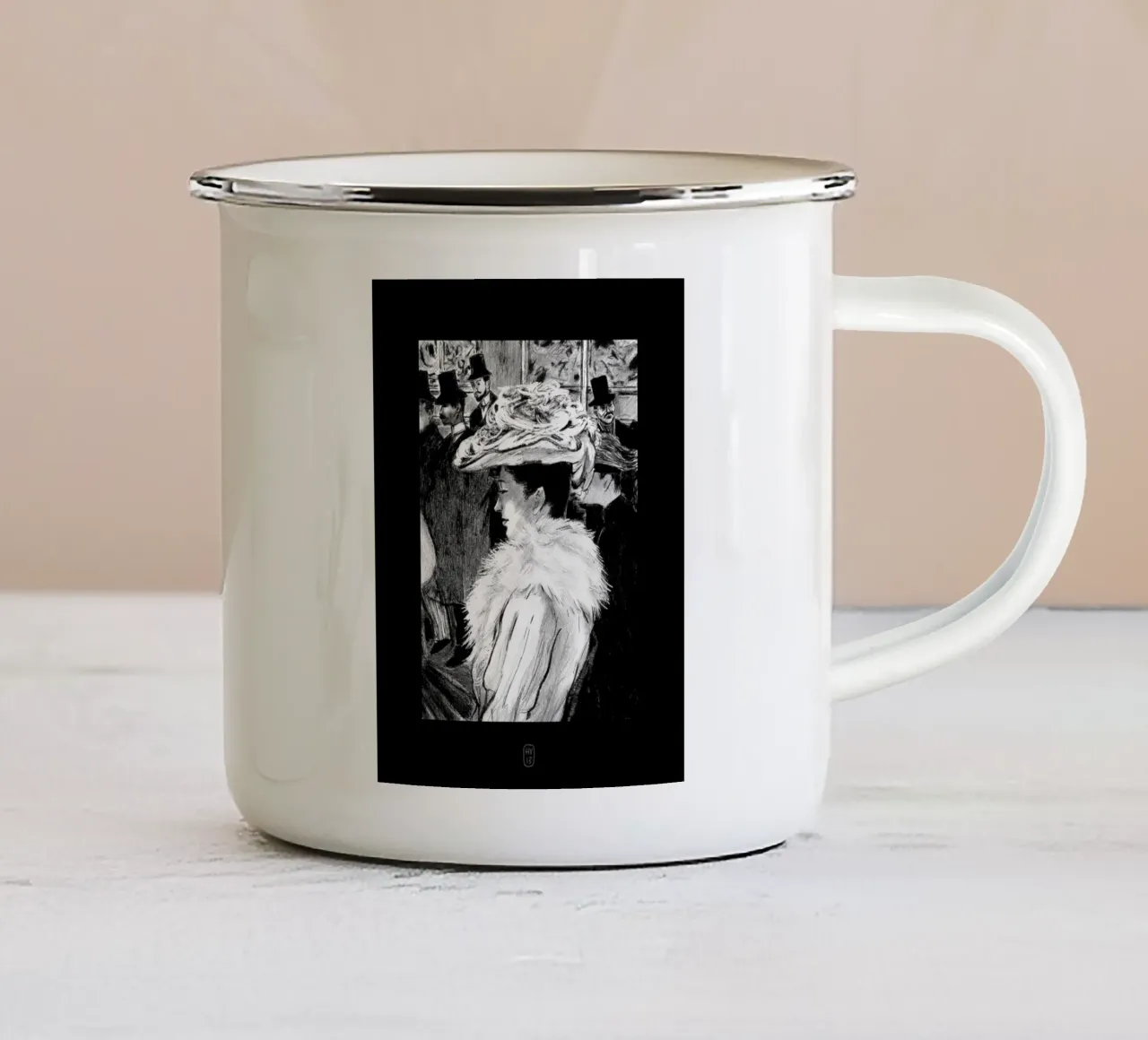 D'après Lautrec tazza in smalto da Humphrey VIDAL