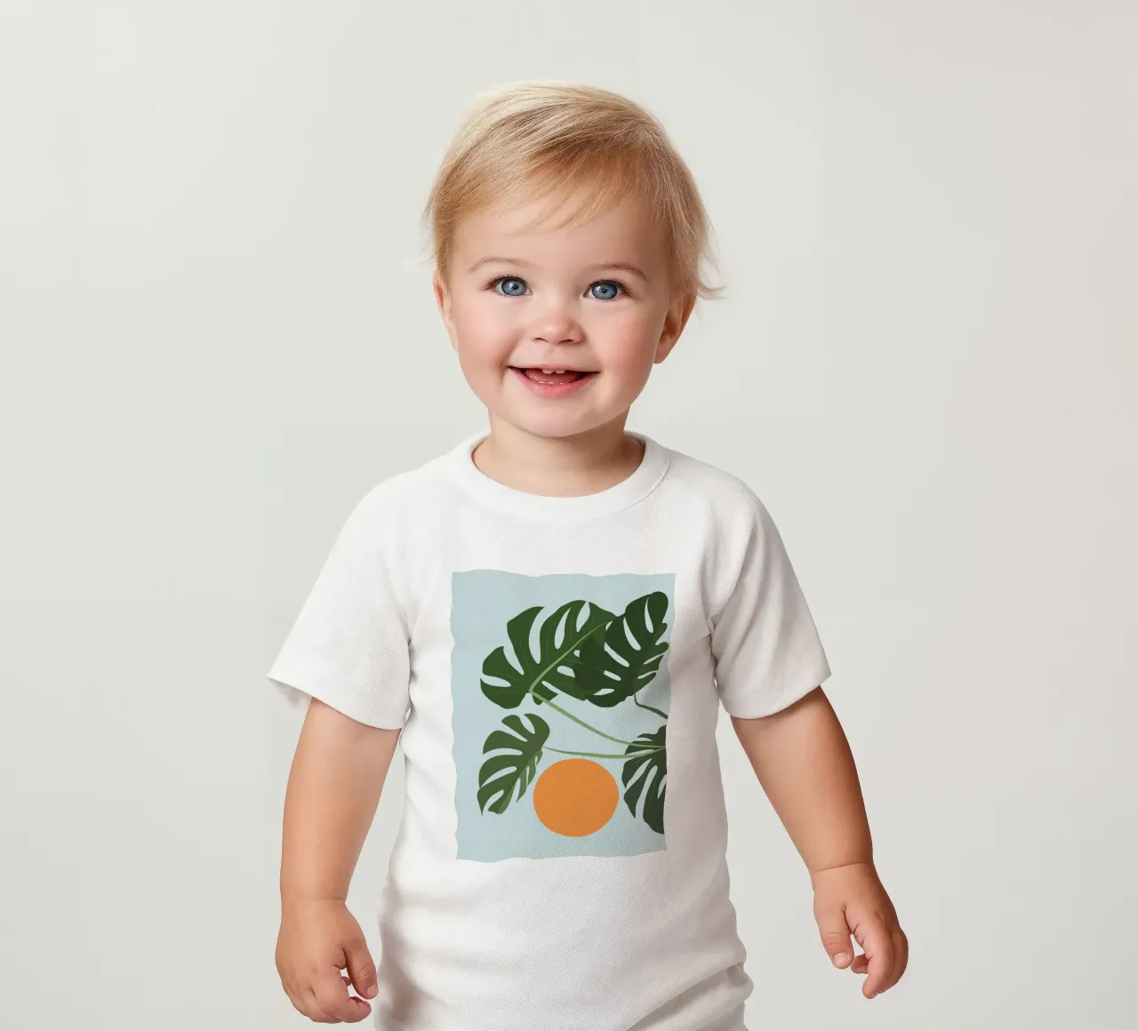 Monstera Sky maglietta neonato da pierosvisuals