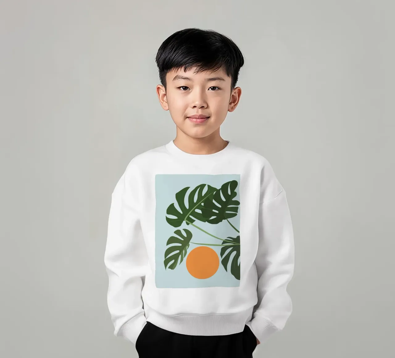 Monstera Sky felpa bambino da pierosvisuals