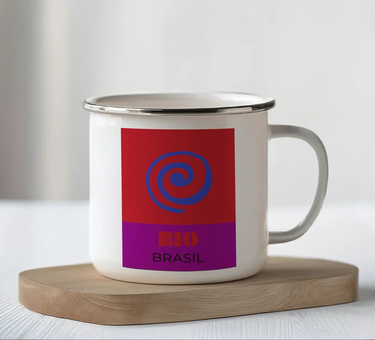Color Flow No 69 (Rio) tazza in smalto da treechild