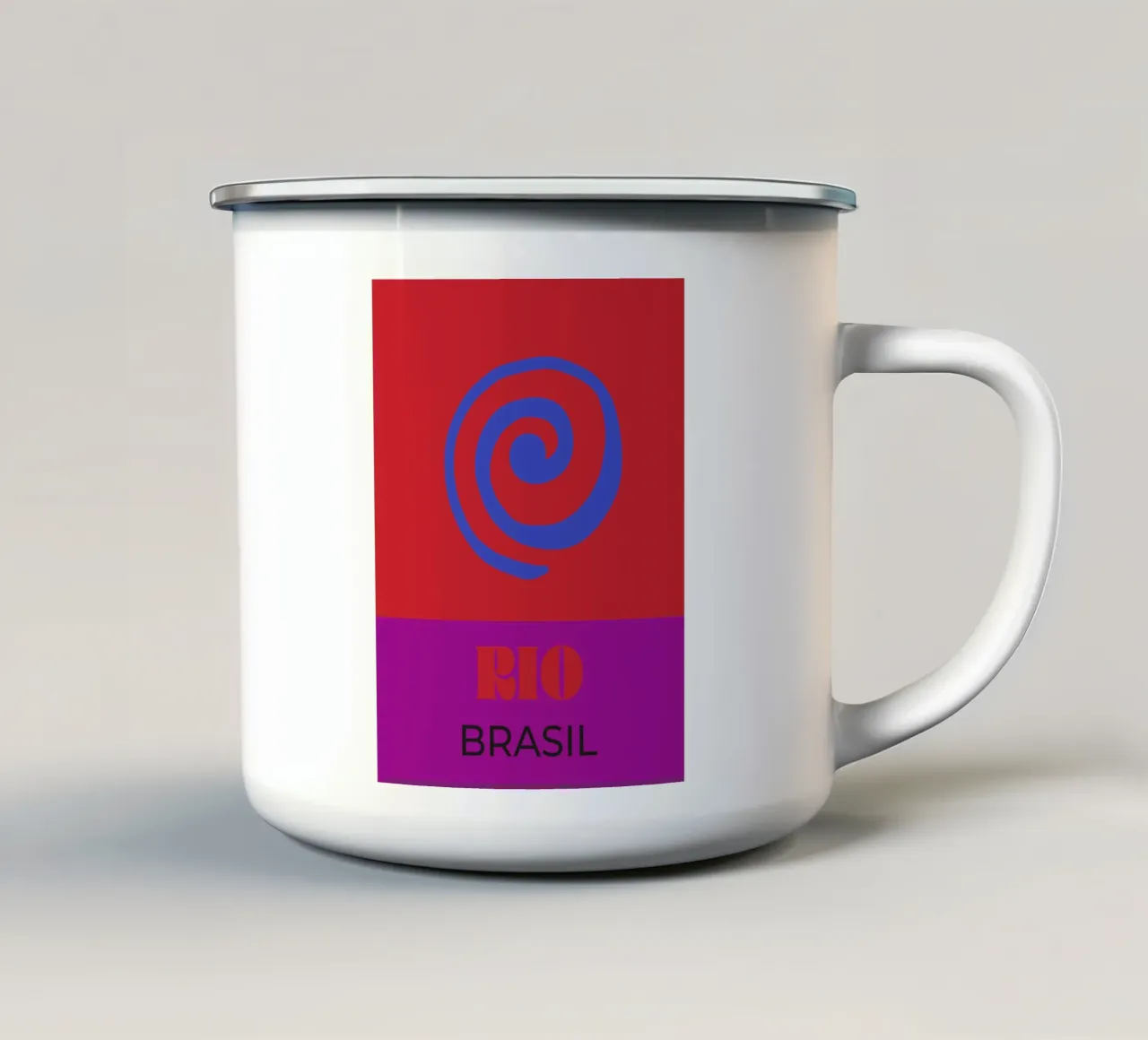 Color Flow No 69 (Rio) tazza in smalto da treechild