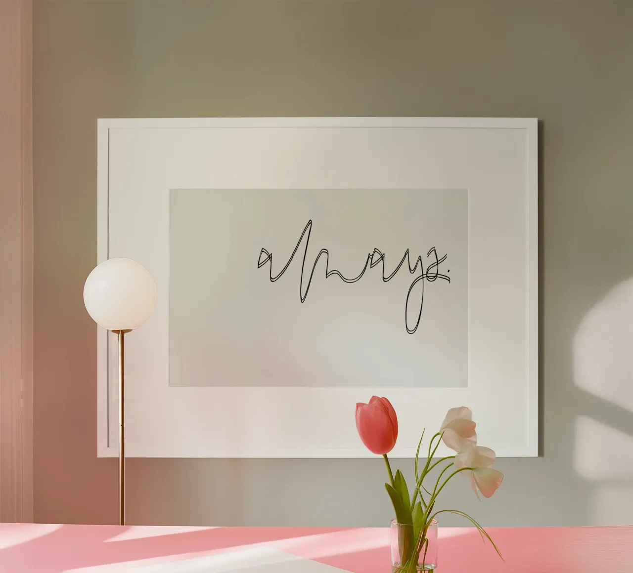 Always poster con telaio in legno da Honeymoon Hotel