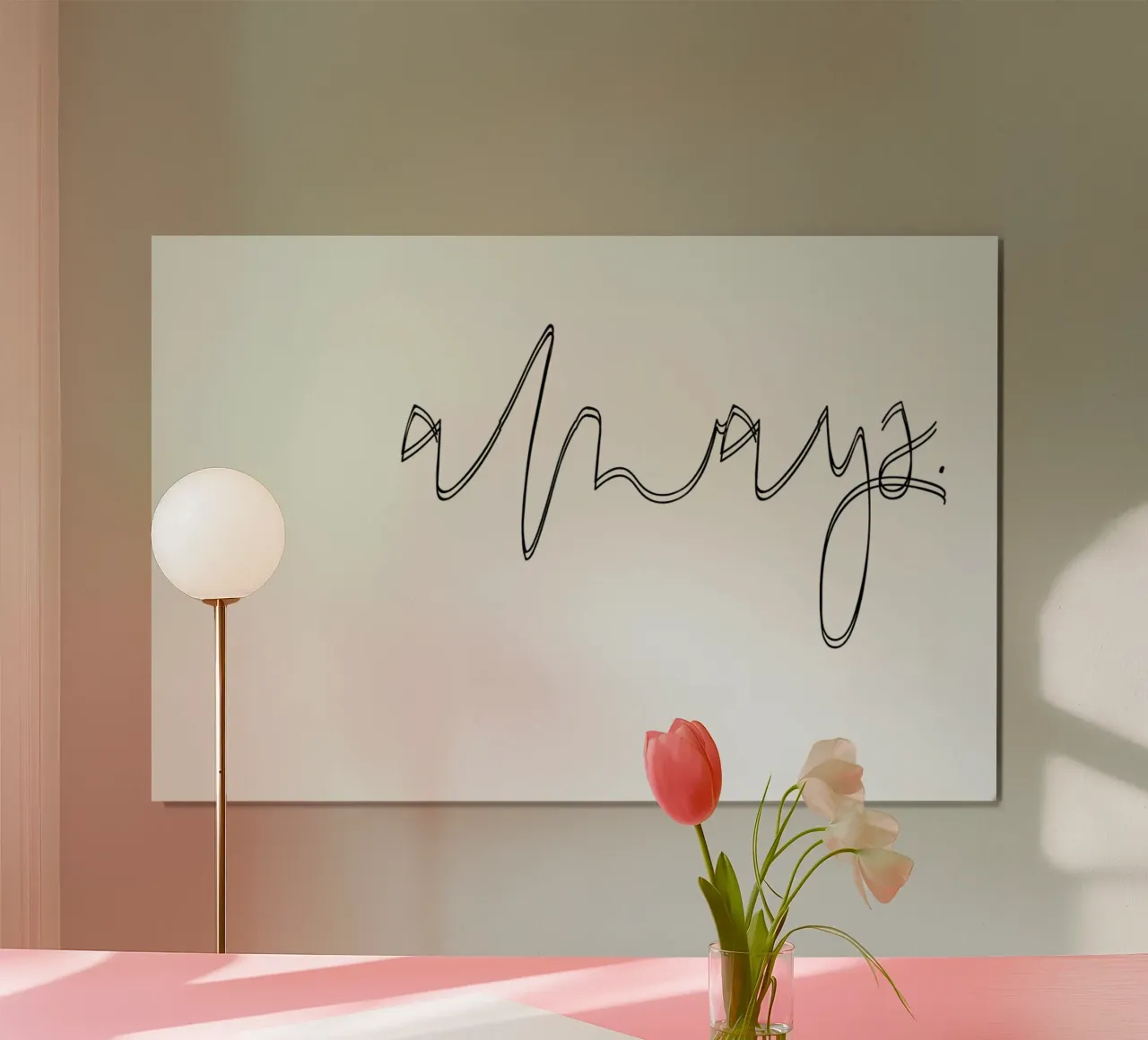 Always poster con telaio in legno da Honeymoon Hotel
