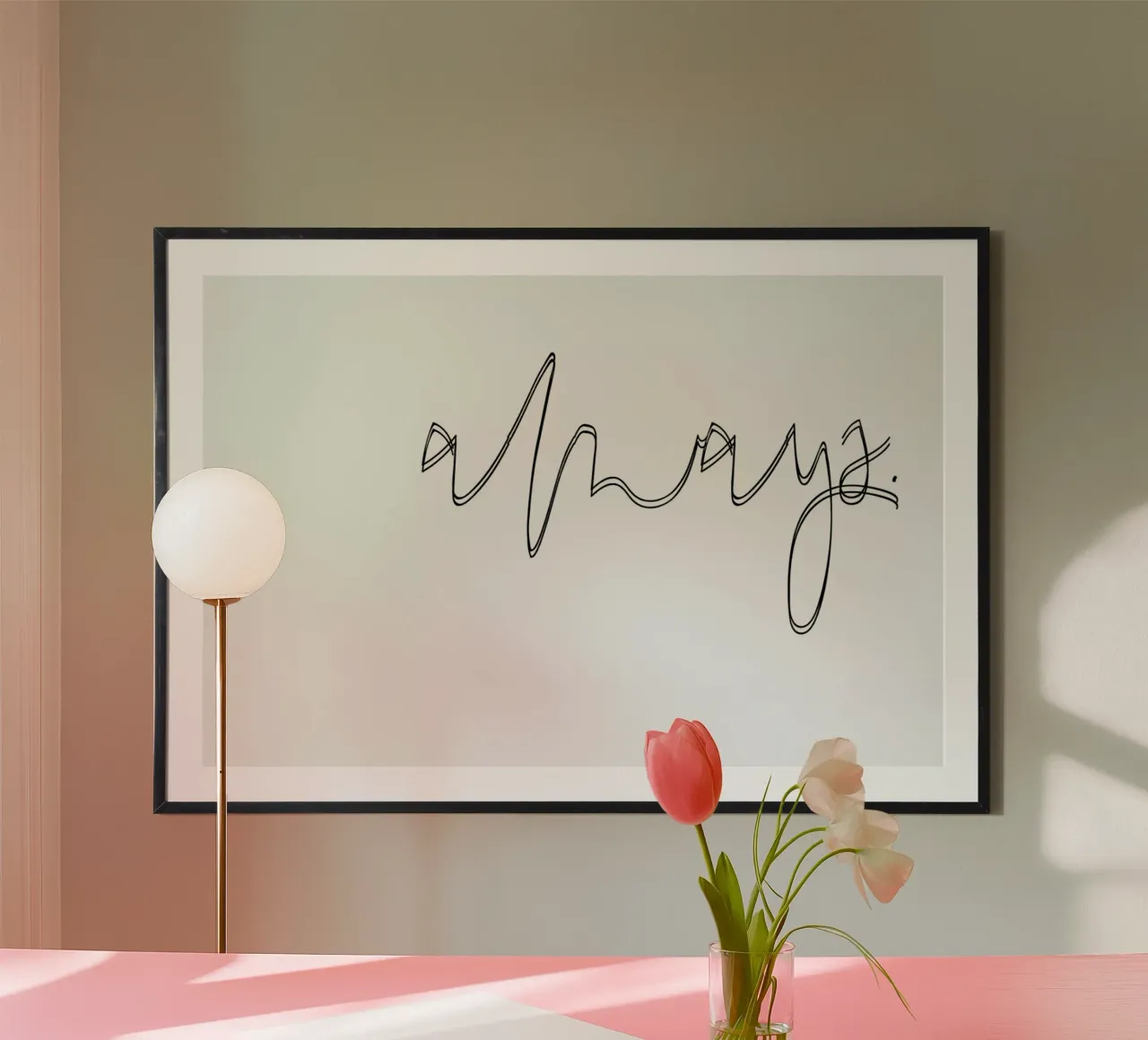 Always poster con telaio in legno da Honeymoon Hotel