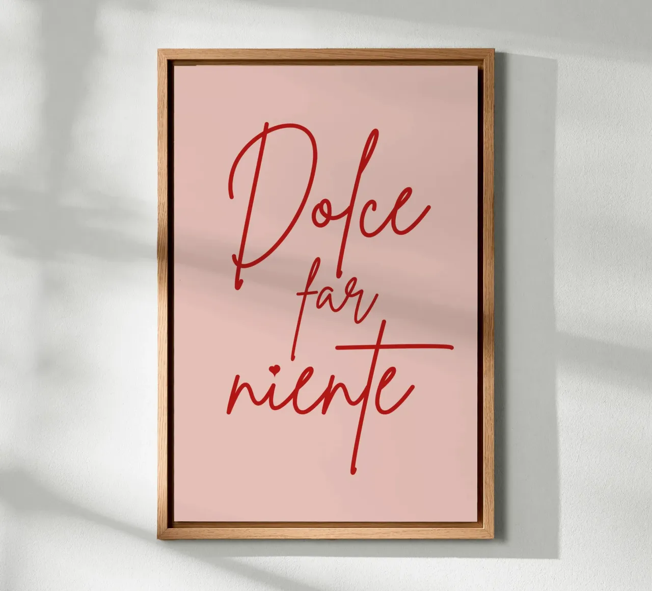 Süßes Nichtstun - Dolce Far Niente Leinwand mit Schattenfugenrahmen von pierosvisuals