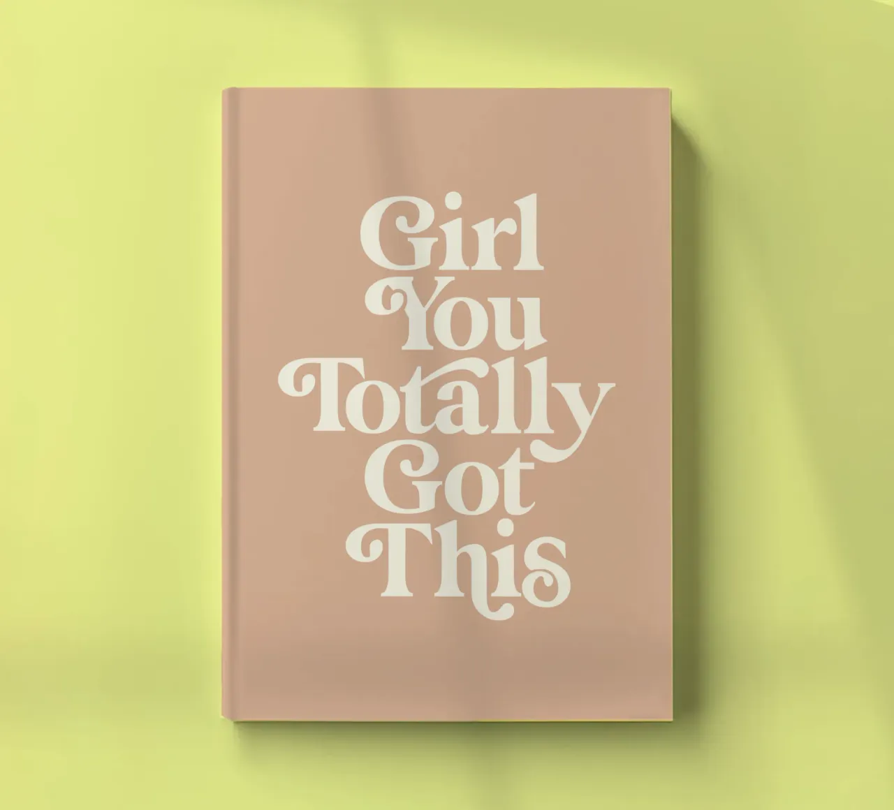 Ragazza, questo design tipografico è assolutamente perfetto diario da THE MOTIVATED TYPE