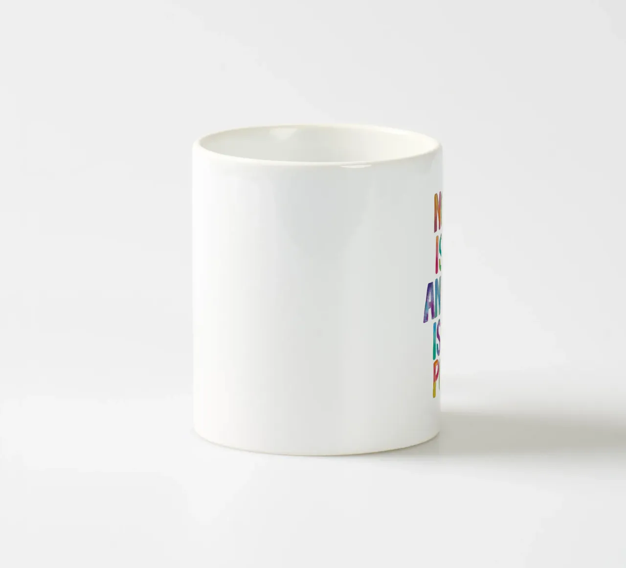 No One is You and That is Your Power Rainbow Typography ceramic mug by THE MOTIVATED TYPE