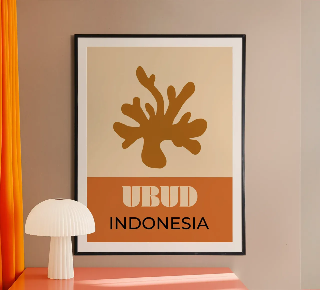 Color Flow No 65 poster con telaio in legno da treechild