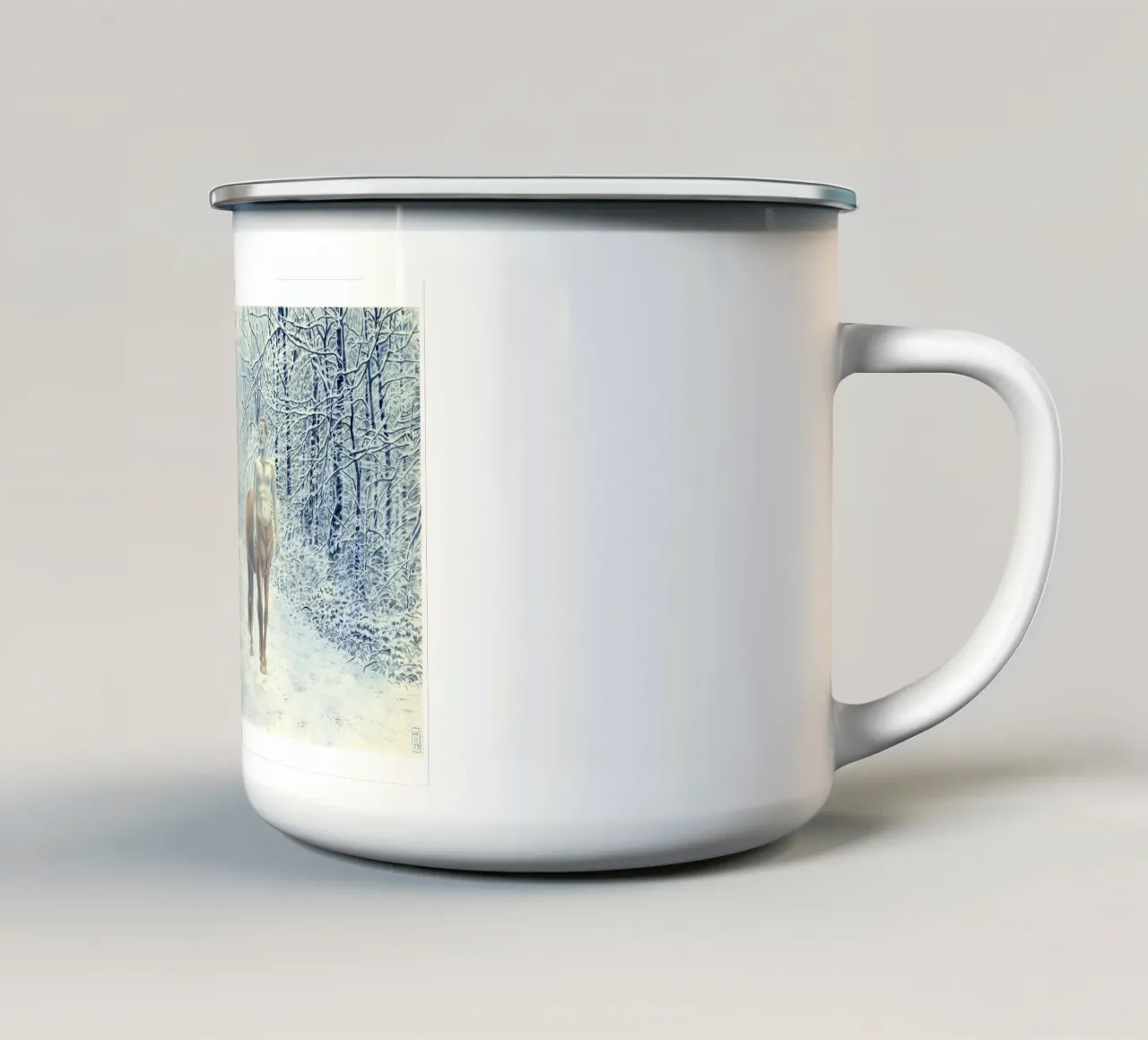 Renard et Centaure tazza in smalto da Humphrey VIDAL