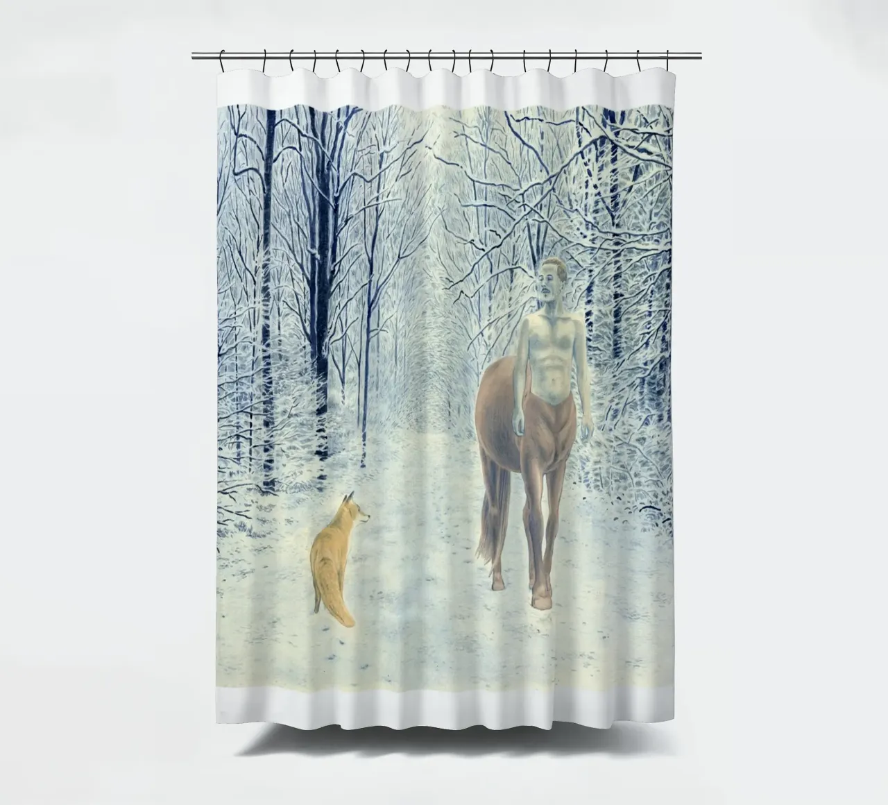 Renard et Centaure shower curtain by Humphrey VIDAL