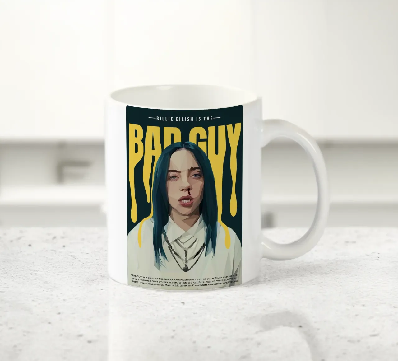 Bad Guy tazza in ceramica da Low poly art