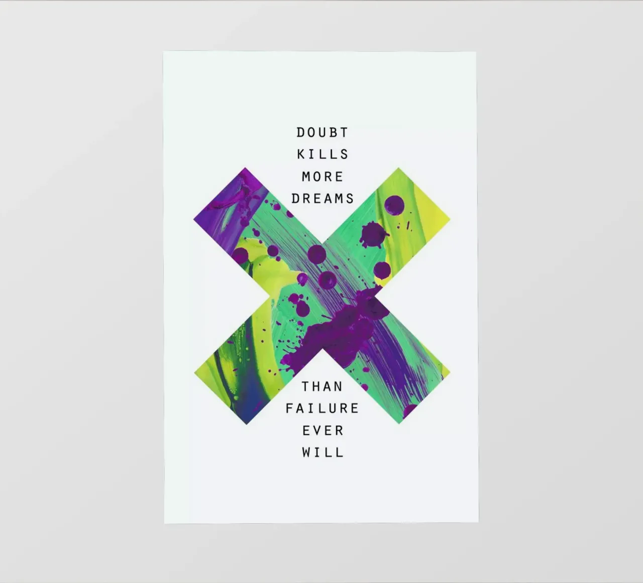 Doubt Kills More Dreams telo in pvc da Hanna Kastl-Lungberg